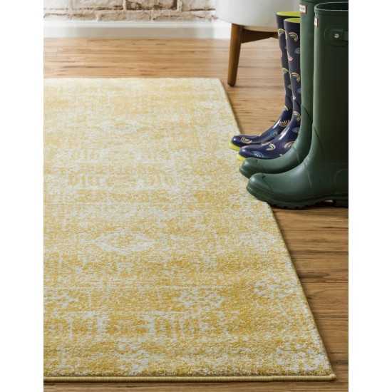 Rug Unique Loom Tradition Yellow Runner 2' 7 x 10' 0