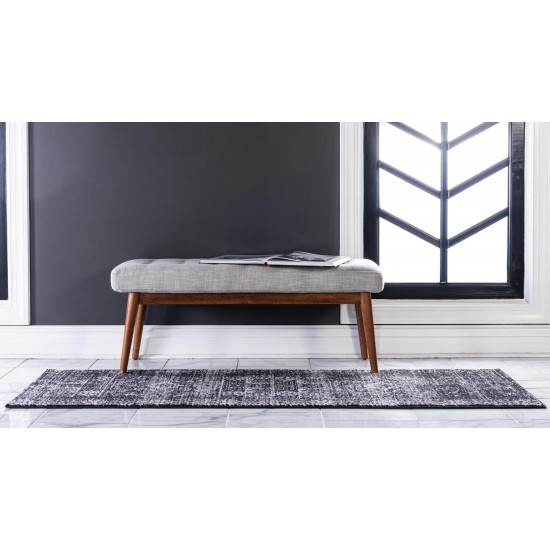 Rug Unique Loom Tradition Black Runner 2' 7 x 10' 0