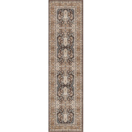 Rug Unique Loom Tradition Brown Runner 2' 7 x 10' 0