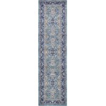 Rug Unique Loom Tradition Turquoise Runner 2' 7 x 10' 0