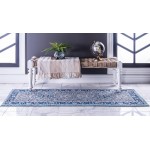 Rug Unique Loom Tradition Turquoise Runner 2' 7 x 10' 0