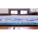Rug Unique Loom Tradition Turquoise Runner 2' 7 x 10' 0