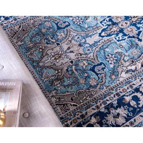 Rug Unique Loom Tradition Turquoise Runner 2' 7 x 10' 0