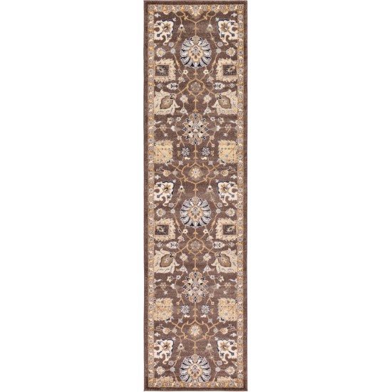 Rug Unique Loom Tradition Brown Runner 2' 7 x 10' 0