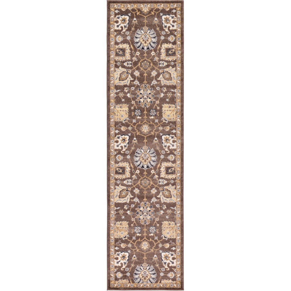 Rug Unique Loom Tradition Brown Runner 2' 7 x 10' 0 Rug Unique Loom Tradition Brown Runner 2' 7 x 10' 0