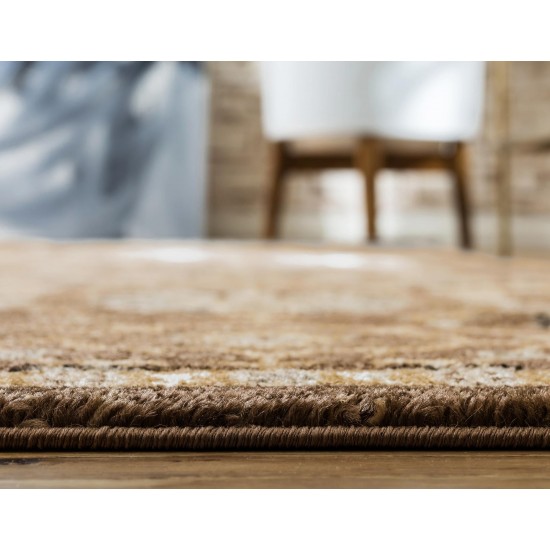 Rug Unique Loom Tradition Brown Runner 2' 7 x 10' 0