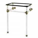 Templeton 24-Inch x 20-3/8-Inch x 33-3/16-Inch Acrylic Console Sink Legs, Brushed Brass