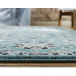 Rug Unique Loom Tradition Light Blue Runner 2' 7 x 10' 0