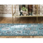 Rug Unique Loom Tradition Light Blue Runner 2' 7 x 10' 0