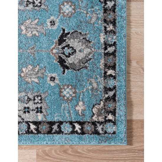 Rug Unique Loom Tradition Light Blue Runner 2' 7 x 10' 0