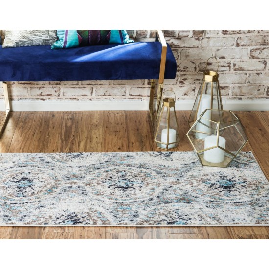 Rug Unique Loom Tradition Ivory Runner 2' 2 x 6' 0