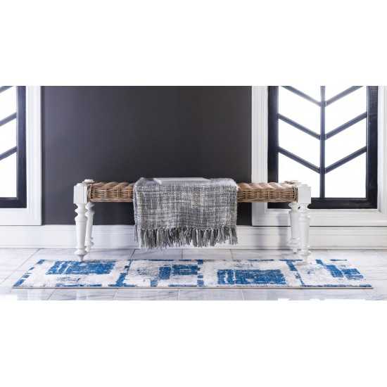 Rug Unique Loom Tradition Navy Blue Runner 2' 2 x 6' 0