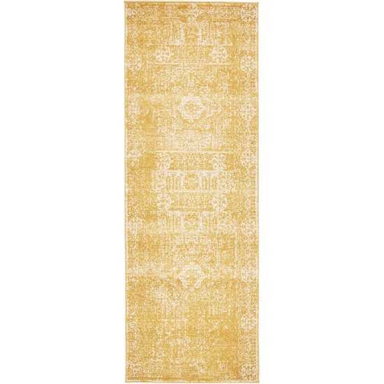 Rug Unique Loom Tradition Yellow Runner 2' 2 x 6' 0