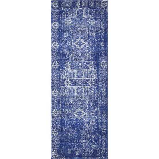 Rug Unique Loom Tradition Royal Blue Runner 2' 2 x 6' 0