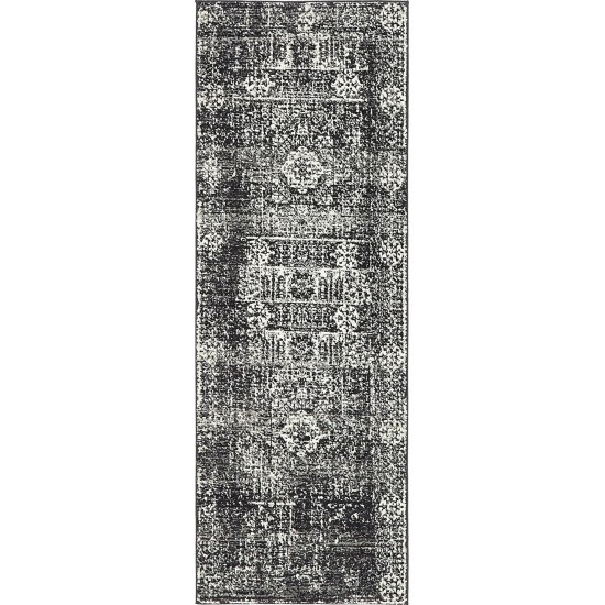 Rug Unique Loom Tradition Black Runner 2' 2 x 6' 0