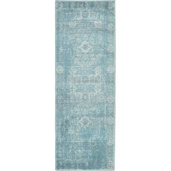 Rug Unique Loom Tradition Light Blue Runner 2' 2 x 6' 0