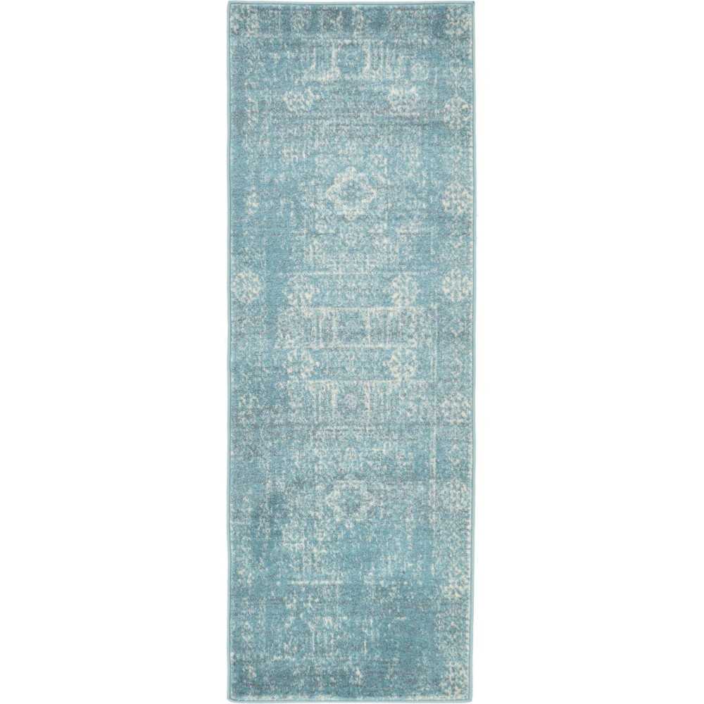 Rug Unique Loom Tradition Light Blue Runner 2' 2 x 6' 0 Rug Unique Loom Tradition Light Blue Runner 2' 2 x 6' 0