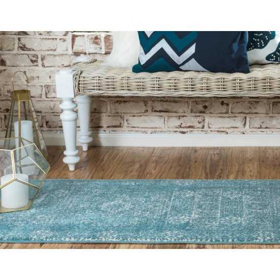 Rug Unique Loom Tradition Light Blue Runner 2' 2 x 6' 0