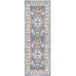 Rug Unique Loom Tradition Light Blue/Ivory Runner 2' 2 x 6' 0