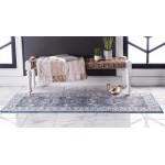 Rug Unique Loom Tradition Light Blue/Ivory Runner 2' 2 x 6' 0