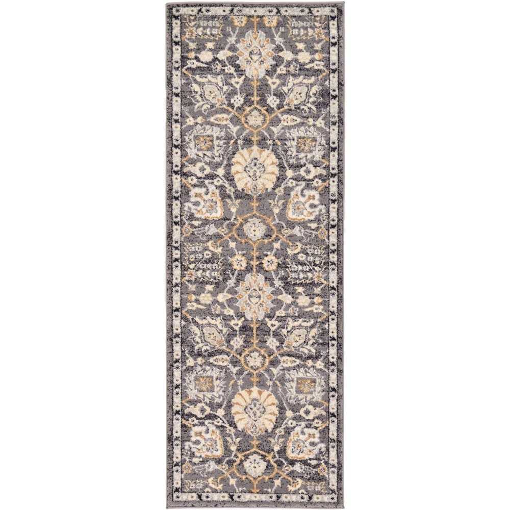 Rug Unique Loom Tradition Gray Runner 2' 2 x 6' 0 Rug Unique Loom Tradition Gray Runner 2' 2 x 6' 0