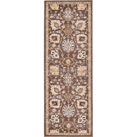 Rug Unique Loom Tradition Brown Runner 2' 2 x 6' 0