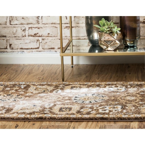 Rug Unique Loom Tradition Brown Runner 2' 2 x 6' 0