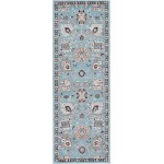 Rug Unique Loom Tradition Light Blue Runner 2' 2 x 6' 0