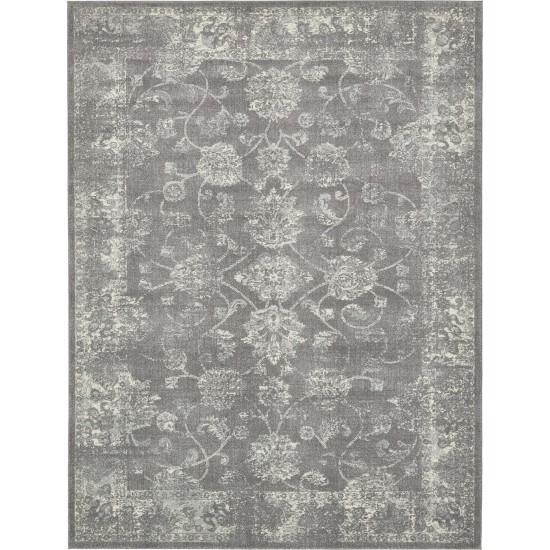 Rug Unique Loom Tradition Gray Rectangular 9' 0 x 12' 0