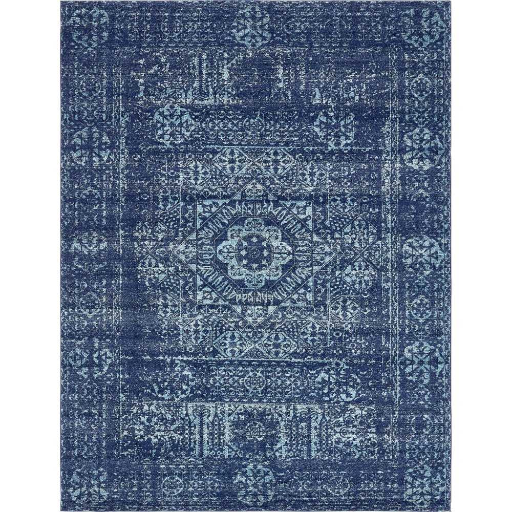 Rug Unique Loom Tradition Navy Blue Rectangular 9' 0 x 12' 0 Rug Unique Loom Tradition Navy Blue Rectangular 9' 0 x 12' 0