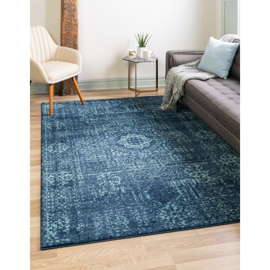 Rug Unique Loom Tradition Navy Blue Rectangular 9' 0 x 12' 0
