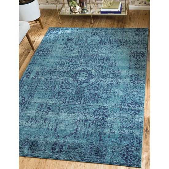 Rug Unique Loom Tradition Turquoise Rectangular 9' 0 x 12' 0