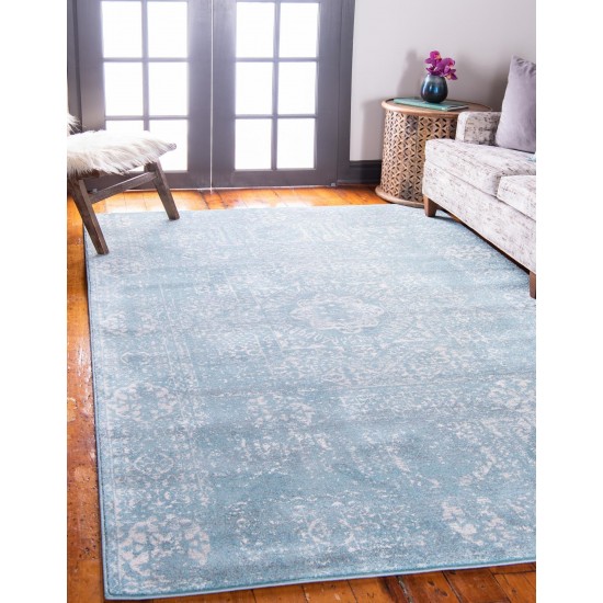 Rug Unique Loom Tradition Light Blue Rectangular 9' 0 x 12' 0