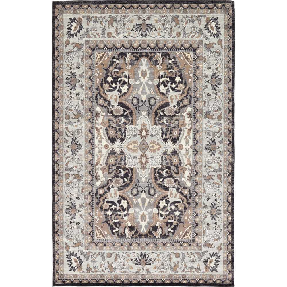 Rug Unique Loom Tradition Black/Light Brown Rectangular 9' 0 x 12' 0