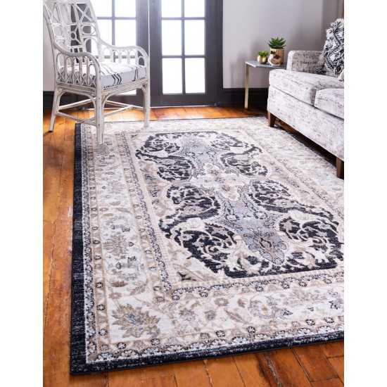 Rug Unique Loom Tradition Black/Ivory Rectangular 9' 0 x 12' 0