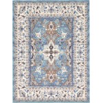 Rug Unique Loom Tradition Light Blue/Ivory Rectangular 9' 0 x 12' 0