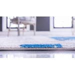 Rug Unique Loom Tradition Navy Blue Rectangular 8' 0 x 10' 0