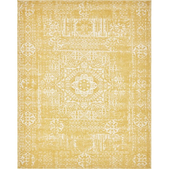 Rug Unique Loom Tradition Yellow Rectangular 8' 0 x 10' 0