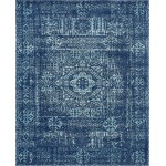 Rug Unique Loom Tradition Navy Blue Rectangular 8' 0 x 10' 0