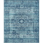 Rug Unique Loom Tradition Turquoise Rectangular 8' 0 x 10' 0