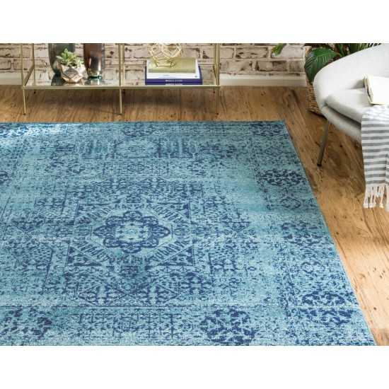 Rug Unique Loom Tradition Turquoise Rectangular 8' 0 x 10' 0