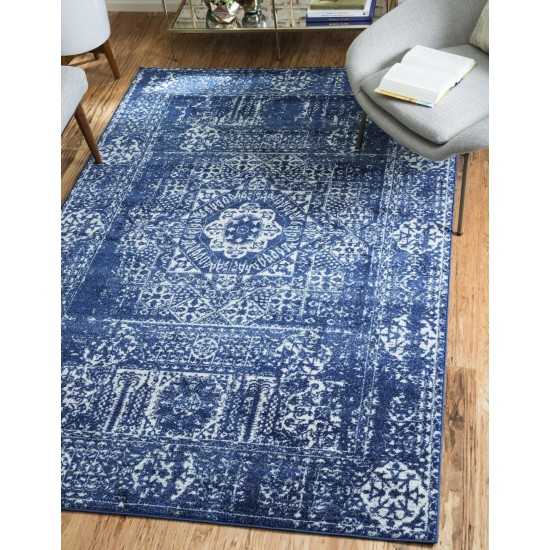 Rug Unique Loom Tradition Royal Blue Rectangular 8' 0 x 10' 0