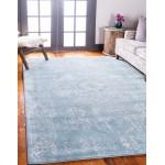 Rug Unique Loom Tradition Light Blue Rectangular 8' 0 x 10' 0