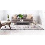 Rug Unique Loom Tradition Black/Light Brown Rectangular 8' 0 x 10' 0