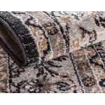 Rug Unique Loom Tradition Black/Light Brown Rectangular 8' 0 x 10' 0
