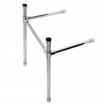 Dreyfuss Stainless Steel Console Sink Leg, Polished Chrome