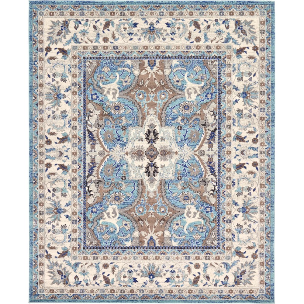 Rug Unique Loom Tradition Light Blue/Ivory Rectangular 8' 0 x 10' 0 Rug Unique Loom Tradition Light Blue/Ivory Rectangular 8' 0 x 10' 0