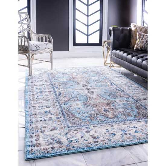 Rug Unique Loom Tradition Light Blue/Ivory Rectangular 8' 0 x 10' 0