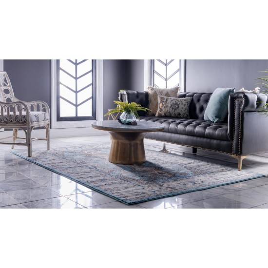 Rug Unique Loom Tradition Light Blue/Ivory Rectangular 8' 0 x 10' 0