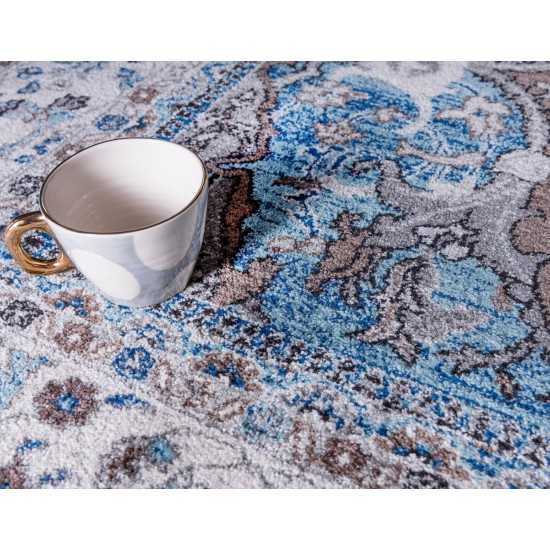Rug Unique Loom Tradition Light Blue/Ivory Rectangular 8' 0 x 10' 0